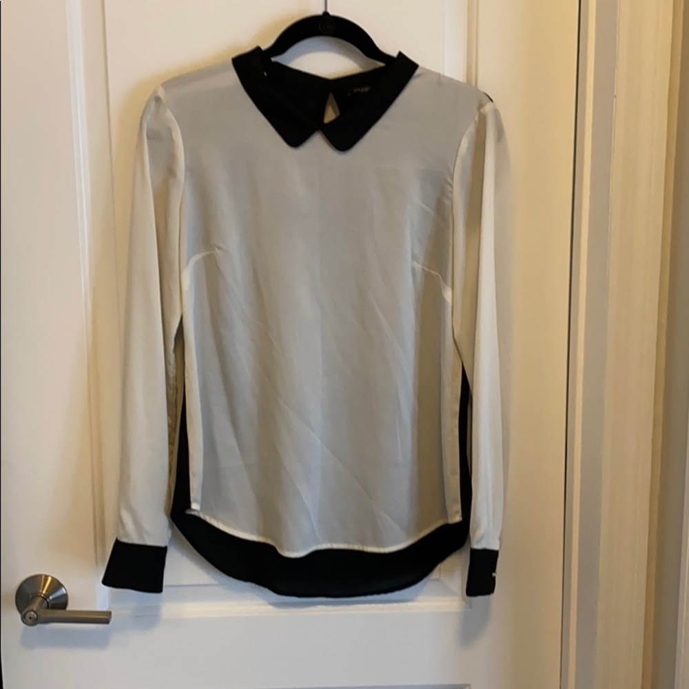 Ann Taylor Black and White Blouse